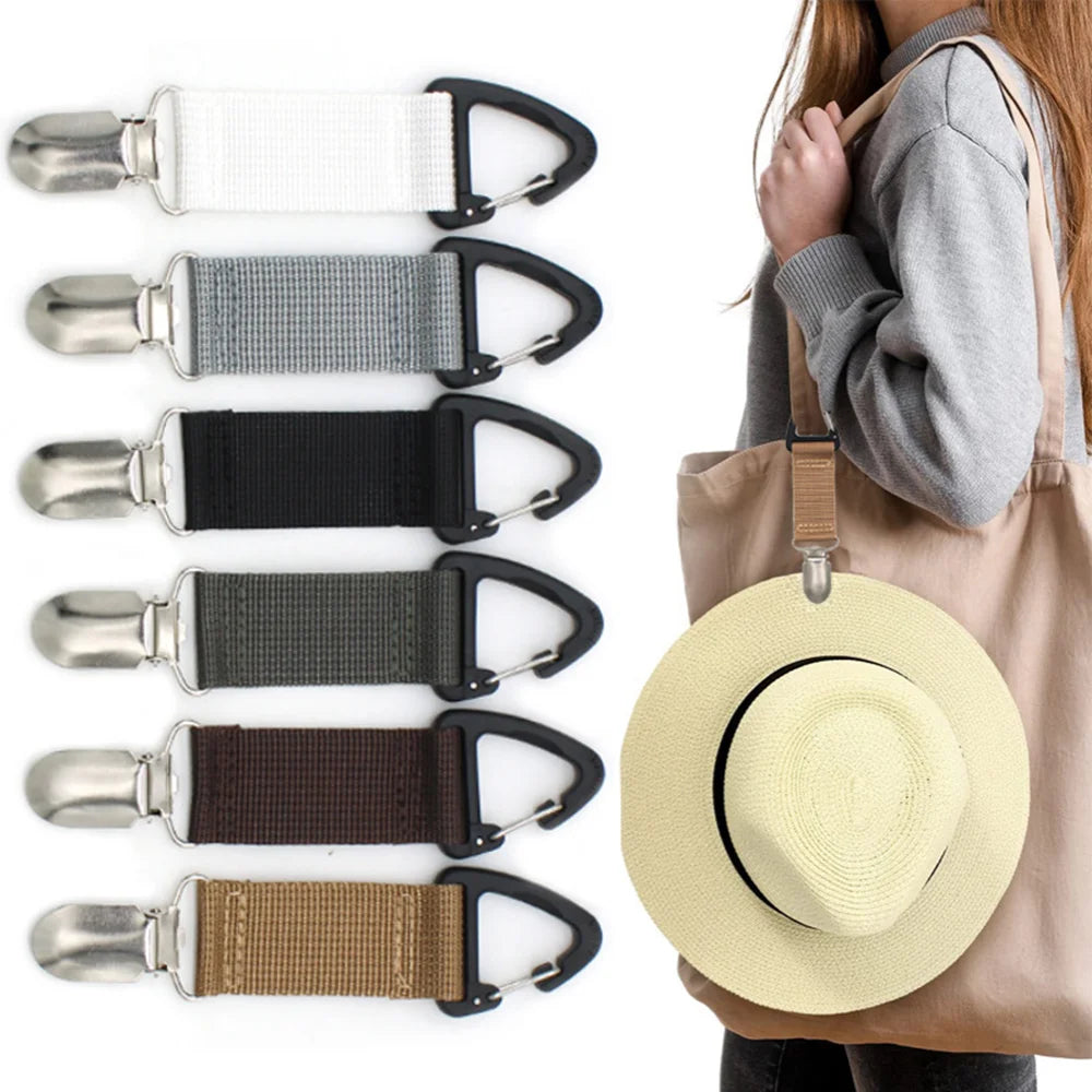 Backpack Clips Universal Portable Hat Keeper Clip Canvas Lightweight Storage Accessories Travel Outdoor Practical Gadgets