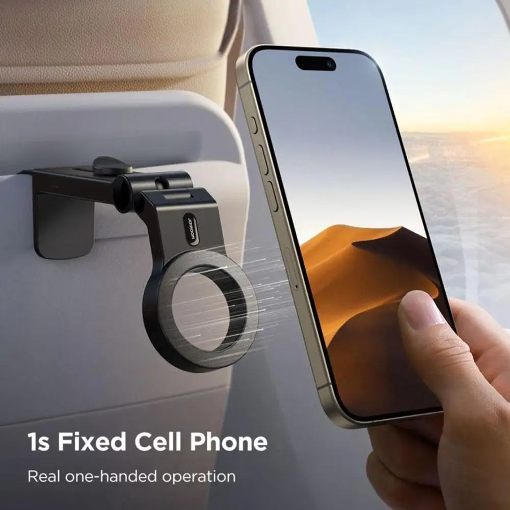 Universal Magnetic Cell Phone Holder Travel Essentials Flexible Rotation Hands-Free Airplane Phone Mount For AppIe Phone 15 Pro