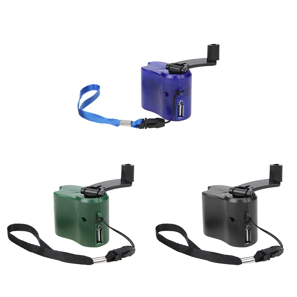 Emergency Outdoor Hand Crank Power Dynamo Emergency ABS Charger 5.5V Travel Charger Outdoor Survival Accessories